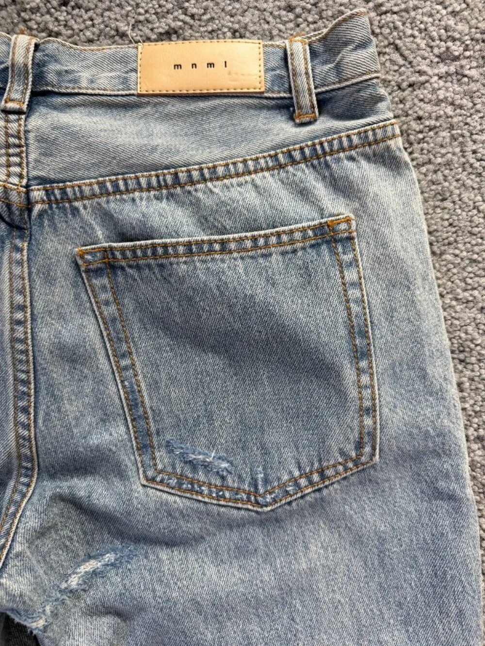 mnml B424 Patch Flare B Fit Denim Jeans -Men's Sz. 31 -Patchwork Flare Leg -VGUC